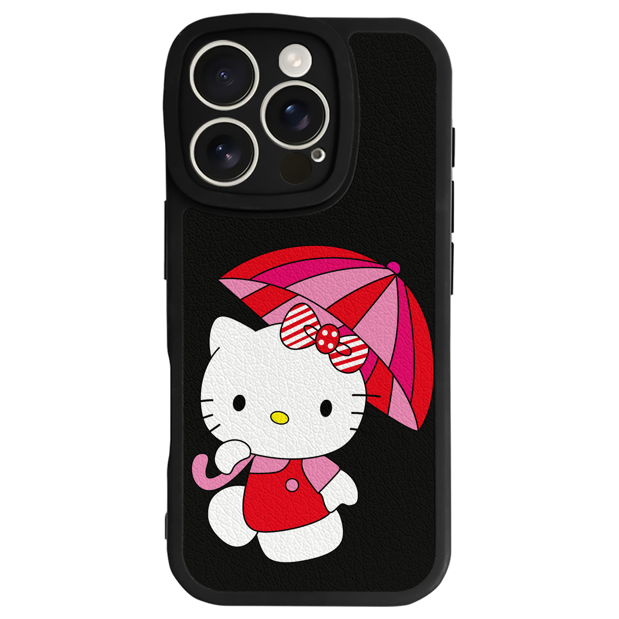 （画像用） Hello Kitty ハローキティ 【iPhone 16シリーズ対応】シリコンスマホケース（レザー調） 材質：シリコン